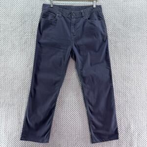 Prana Pants Mens 34 (34X26) Black Wash Canvas Slim Fit Straight Outdoors Casual